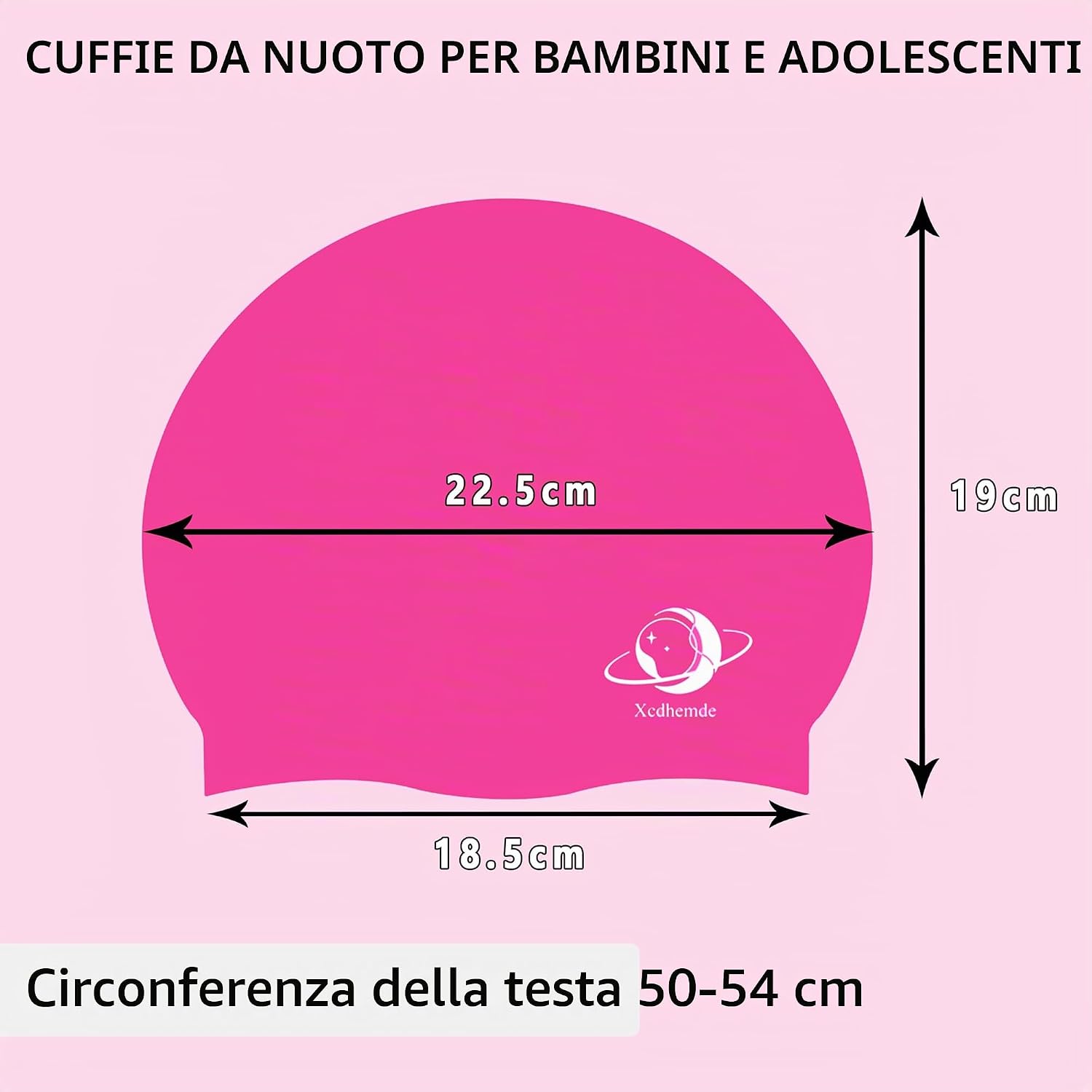 Cuffia da Nuoto Bambini - Cuffia in Silicone per Piscina - immagine 3