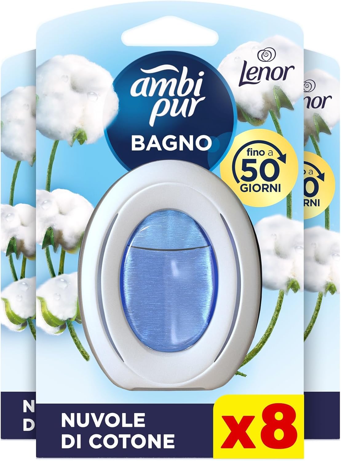 Ambi Pur Bagno Nuvole di Cotone, Deodorante per Ambienti ad Azione - immagine 2