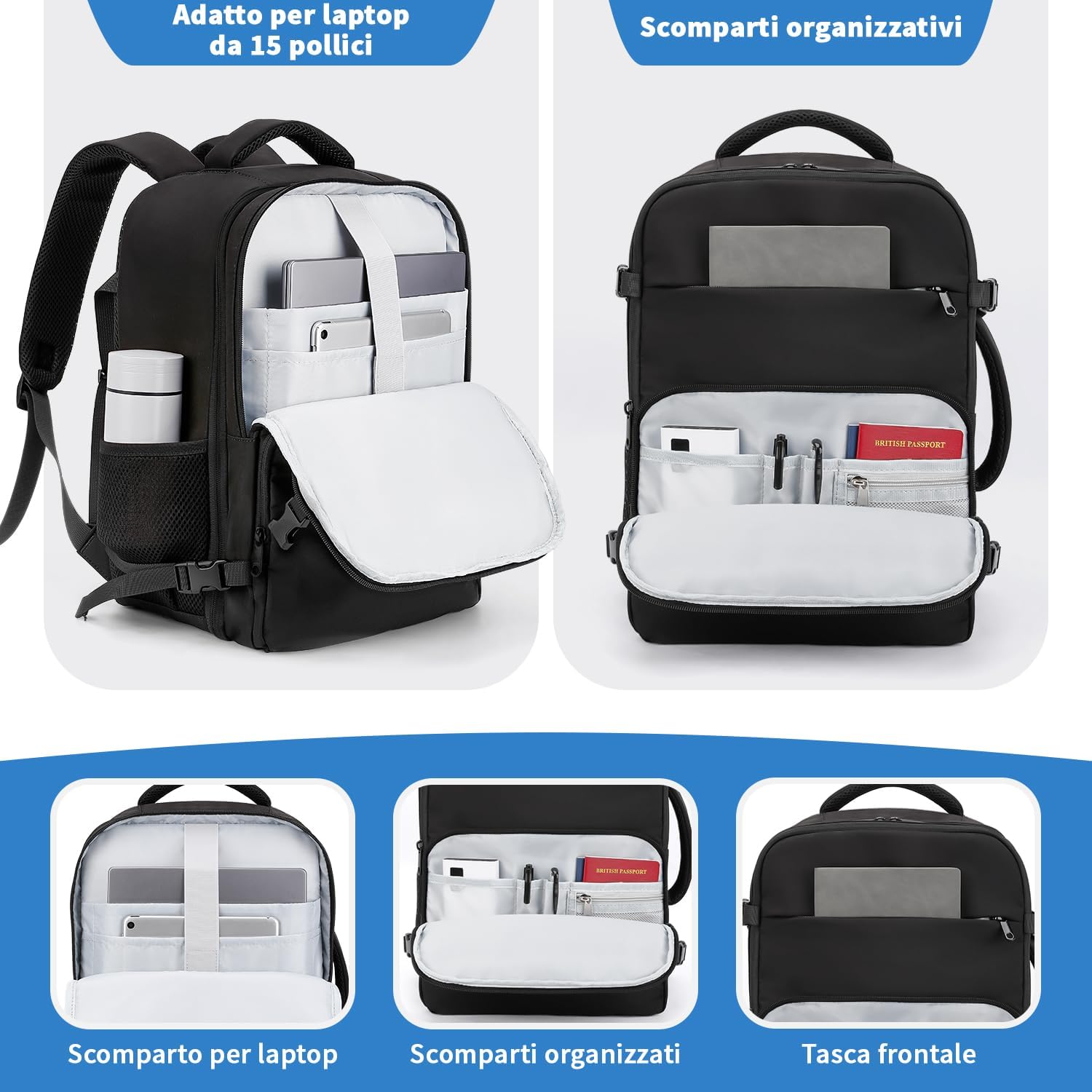 ZOMFELT Ryanair Backpack 40 x 30 x 20, 24L Hand Lu... - immagine 6