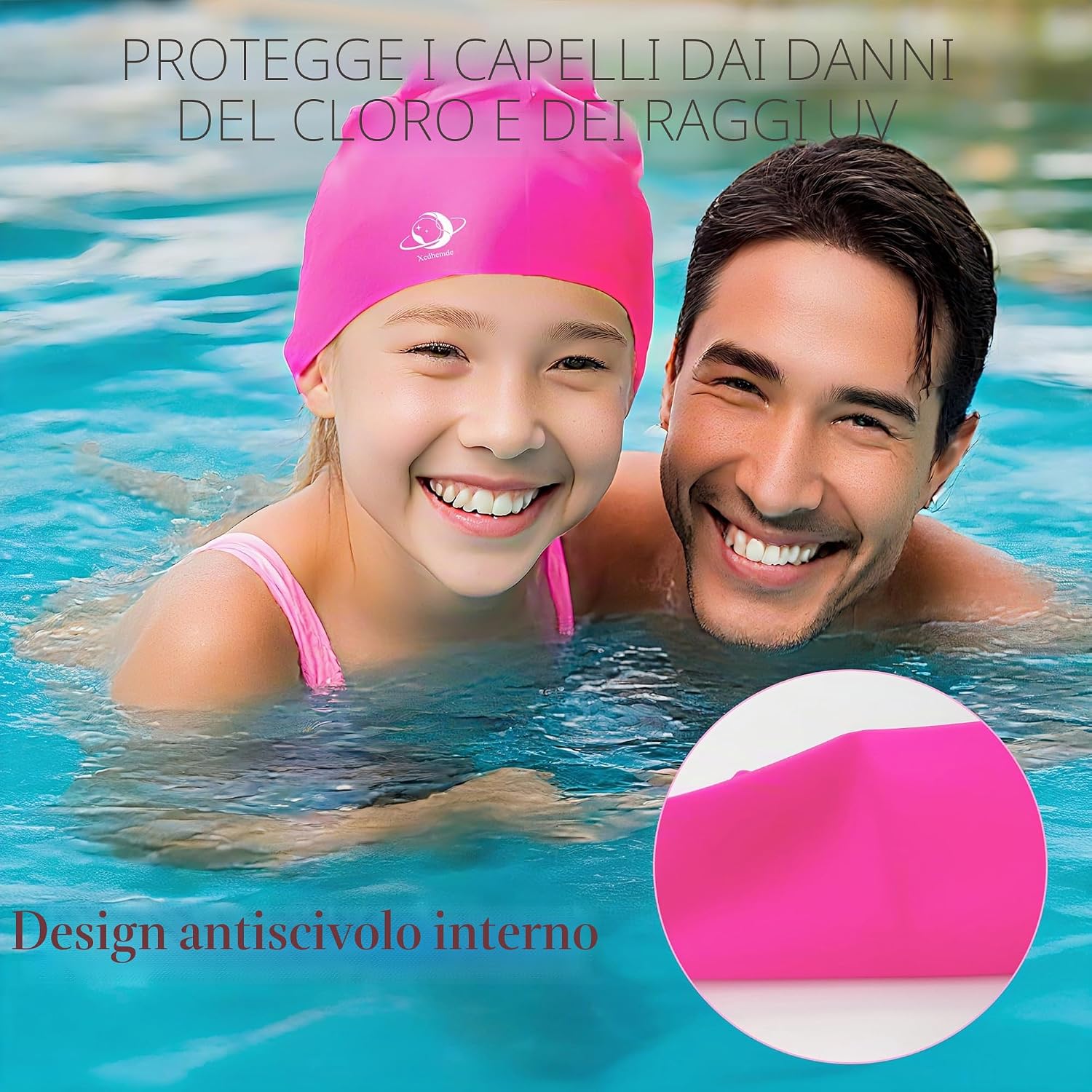 Cuffia da Nuoto Bambini - Cuffia in Silicone per Piscina - immagine 5