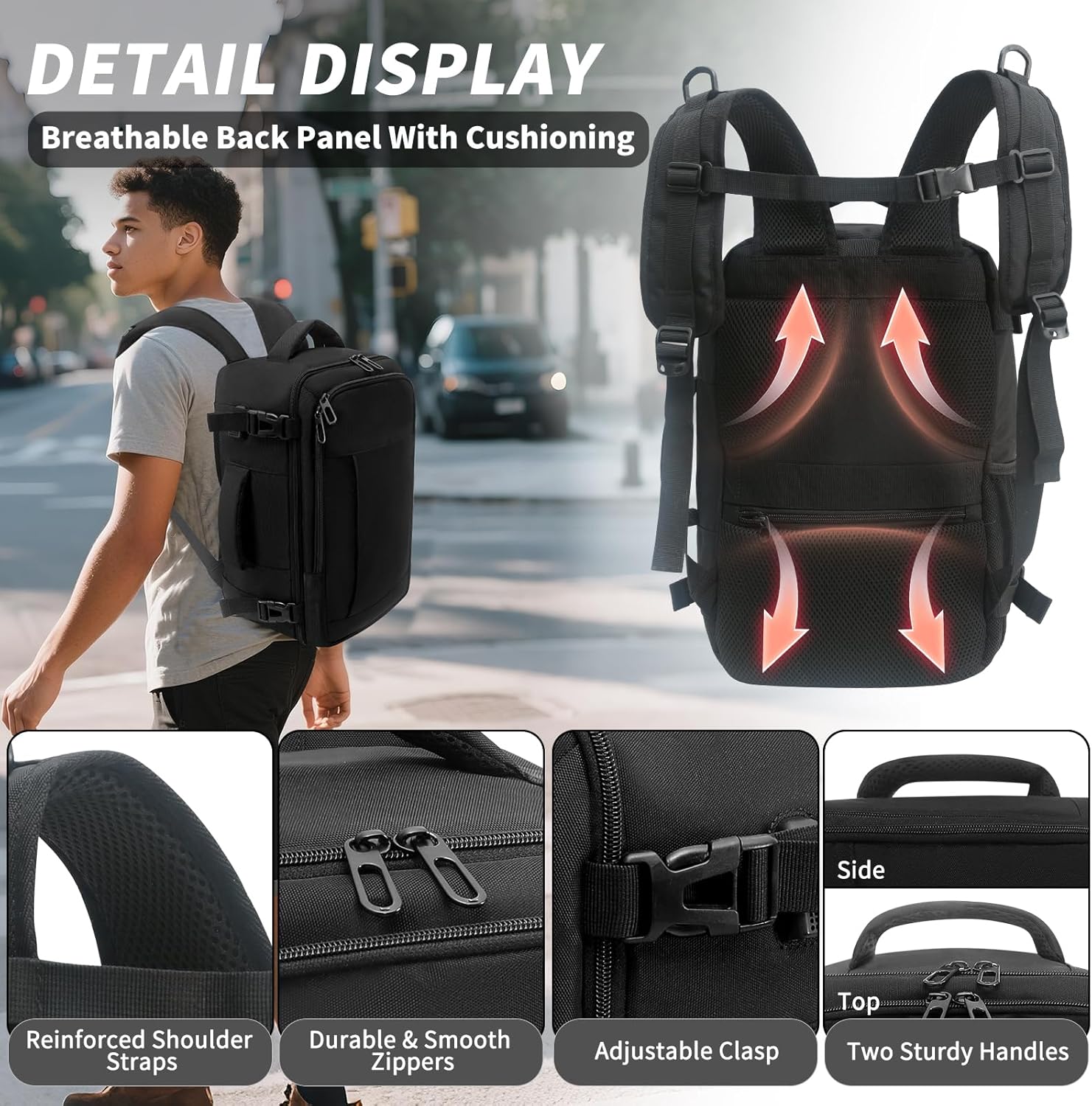 CNMTCCO Ryanair Backpack 40 x 30 x 20 cm for Trave... - immagine 6