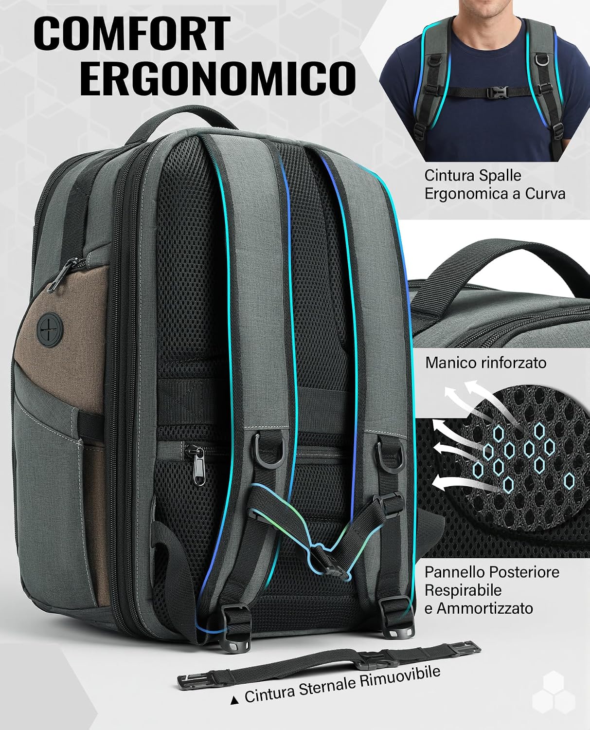 VANKEV - Morph D Travel Backpack Expandable 30L to... - immagine 5