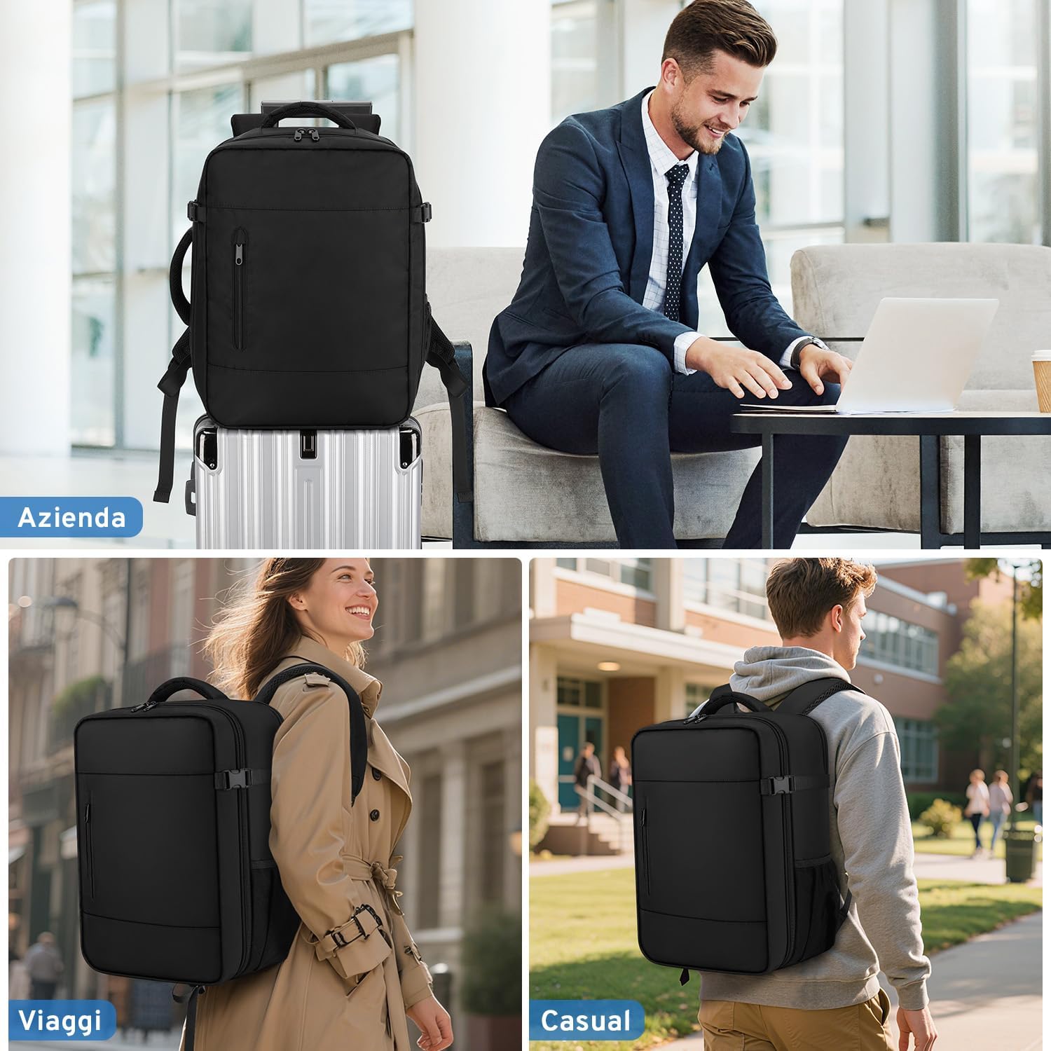 ZOMFELT Ryanair Backpack 40 x 30 x 20 cm, 24 L Han... - immagine 7
